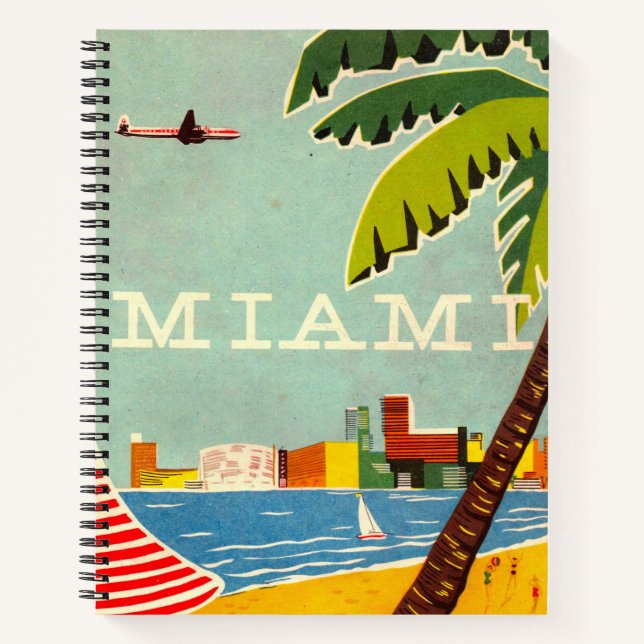 Vintages Miami-Notebook Notizbuch (Vorderseite)