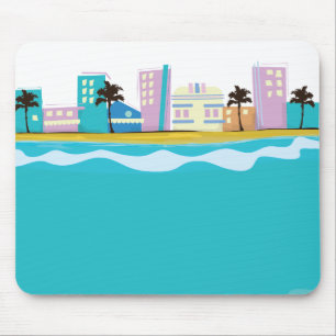 Vintages Miami Poster der 1980er Jahre Mousepad