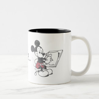 Vintages Mickey-Sketch Zweifarbige Tasse