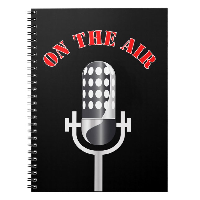 Vintages Mikrofon Notizblock (Vorderseite)