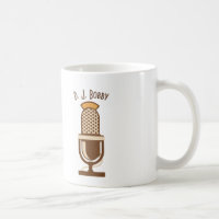 Vintages Mikrofon-personalisierte Kaffee-Tasse