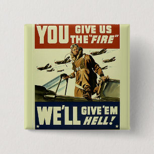 Vintages Militär Button