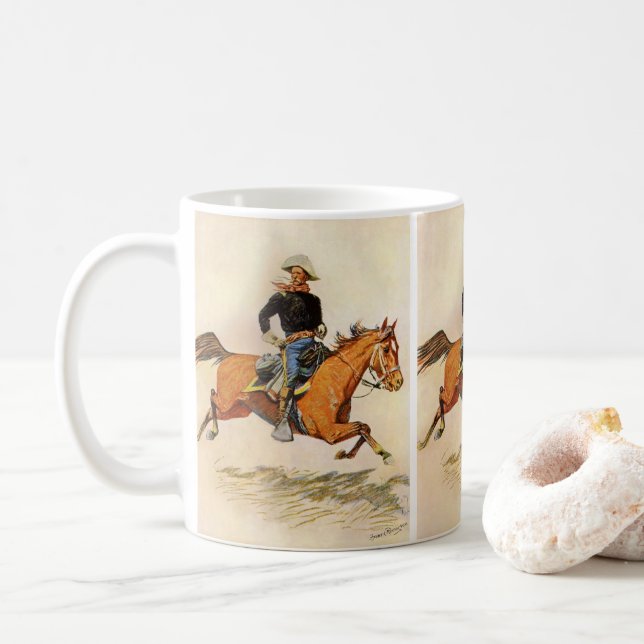 Vintages Militär, Offizier der Kavallerie von Remi Kaffeetasse (Mit Donut)