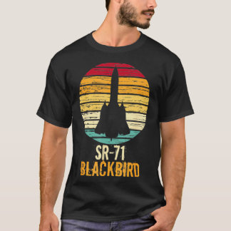 Vintages Militärflugzeug SR71 Blackbird T-Shirt