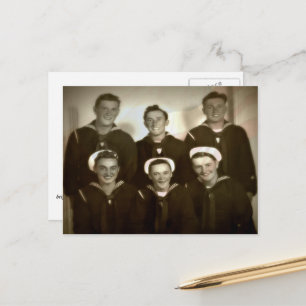 Vintages militärisches Foto Vielen Dank Veteranen  Postkarte