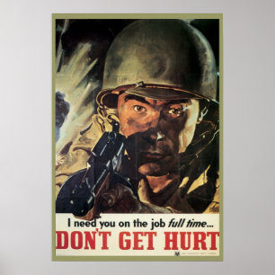 Vintages Militärposter aus dem Ersten Weltkrieg un Poster