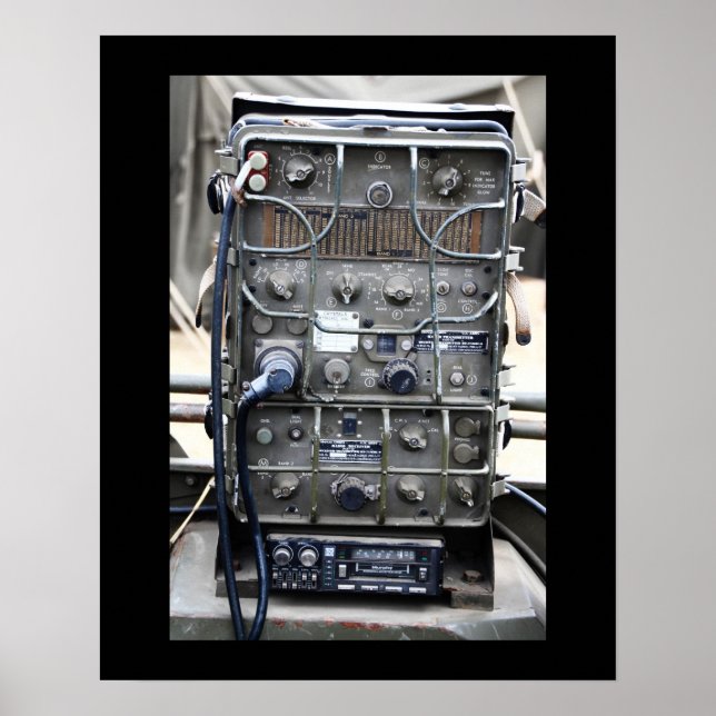 Vintages Militärradio , USA , WW2 Poster (Vorne)