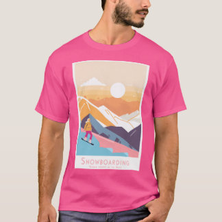 Vintages Minimal Retro Travel Poster als stylische T-Shirt