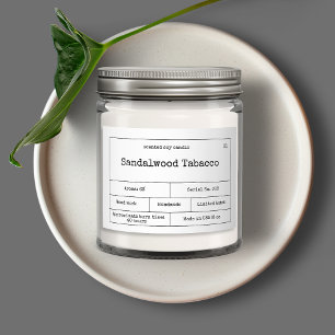 Vintages Minimalistisches Kerzensiegel Lebensmitteletikett