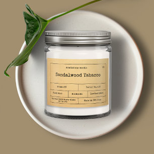 Vintages Minimalistisches Kerzensiegel Lebensmitteletikett