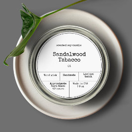 Vintages Minimalistisches Kerzensiegel Runder Aufkleber