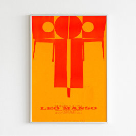 Vintages Minimalistisches Poster von Leo Manso