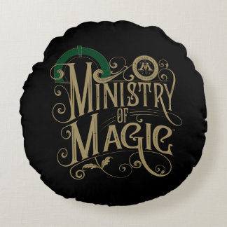 Vintages MINISTERIUM FÜR MAGIC™ Graphic Rundes Kissen