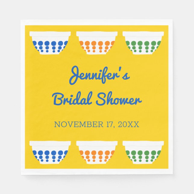 Vintages Mischen von Bowles Benutzerdefiniertes Br Serviette (Vorderseite)