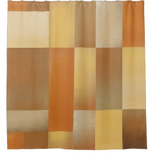 Vintages Mittelalter Modernes Orange Brown Gold Duschvorhang