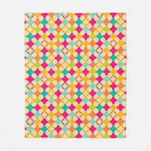 Vintages mittelalterliches Rosettemuster Fleecedecke