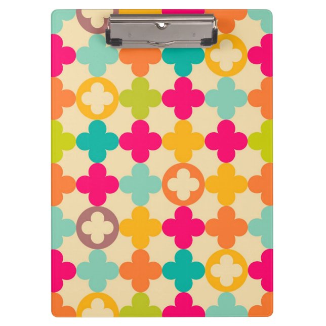 Vintages mittelalterliches Rosettemuster Klemmbrett (Vorderseite)