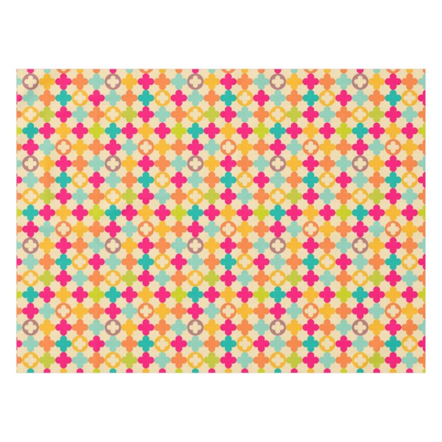 Vintages mittelalterliches Rosettemuster Tischdecke (Vorderseite (Horizontal))