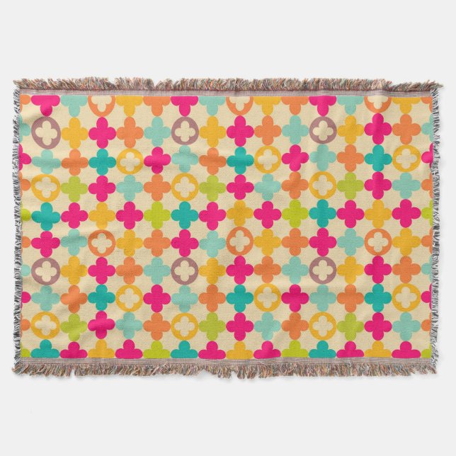 Vintages mittelalterliches Rosettenmuster Decke (Vorderseite)