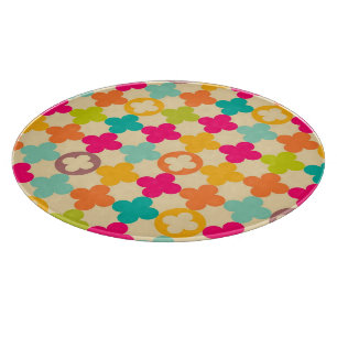 Vintages mittelalterliches Rosettenmuster Schneidebrett