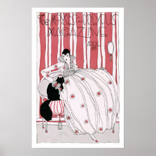 Vintages Mode-Werbeplakat oder Printwerbung Poster