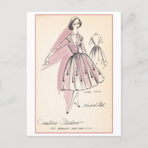 Vintages Modedesign für Kleidung, Creators Studios Postkarte