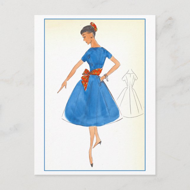 Vintages Modedesign für Kleidung, Creators Studios Postkarte (Vorderseite)