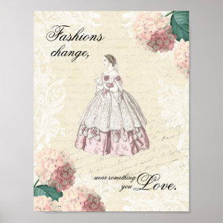 Vintages Modekostenposter Poster