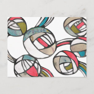 Vintages Modenmuster Postkarte