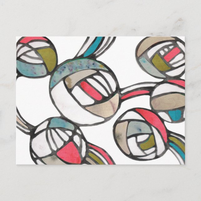 Vintages Modenmuster Postkarte (Vorderseite)