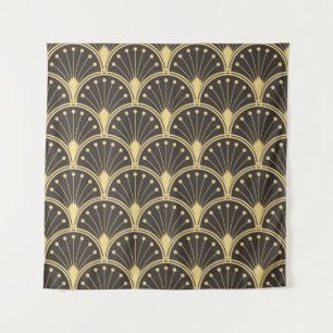 Vintages modernes geometrisches Fliesenmuster. Gol Wandteppich