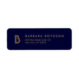 VINTAGES MODERNES GOLD- UND NAVATIONALMONOGRAMM-LO