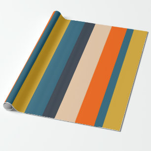 Vintages modernes Minimalistisches Streifenmuster Geschenkpapier