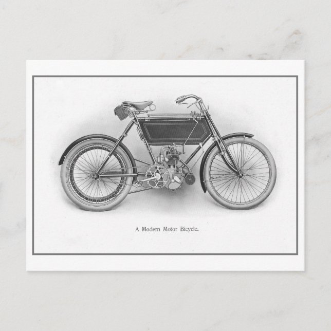 Vintages "Modernes Motorrad" Postkarte (Vorderseite)