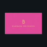 VINTAGES MODERNES PINK- UND GOLD-INITIALMONOGRAM-L VISITENKARTE<br><div class="desc">Die stilisierten Initialen für Ihren Namen oder Firmennamen werden zu einem klassischen,  modernen Logo auf dieser luxuriösen Visitenkartenvorlage. Ideal für jede Branche. © 1201AM CREATIVE</div>