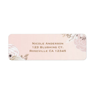 Vintages modernes Rosa- und Goldfloral-Brautparty