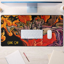 Vintages, modernes Spiel auf Abstraktem, farbenfro Schreibtischunterlage