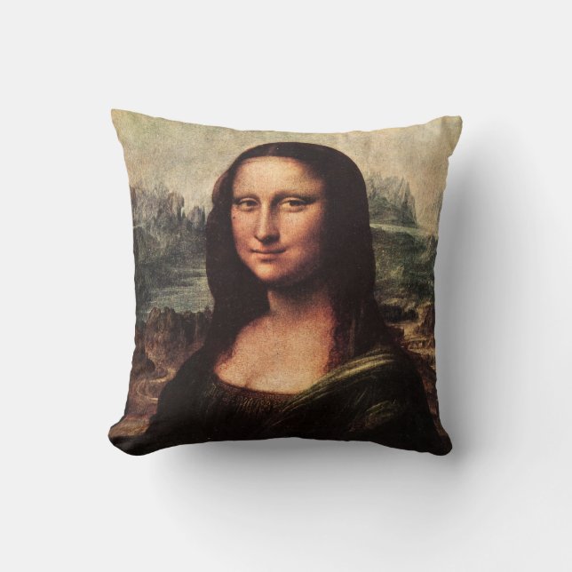 Vintages Mona Lisa Kissen Leonardo da Vinci (Vorderseite)