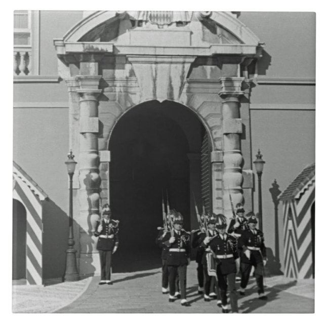 Vintages Monaco Fürstentum Fürstentum Fürstentum Fliese (Vorderseite)