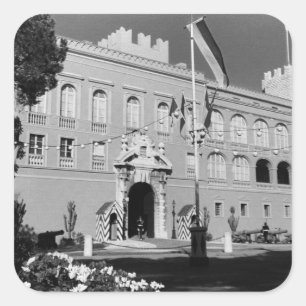 Vintages Monaco Fürstentum Fürstentum Fürstentum Quadratischer Aufkleber
