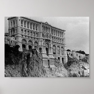 Vintages Monaco Ozeanographisches Museum Poster