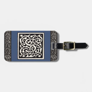 Vintages Monogram S Art Nouveau Gepäckanhänger