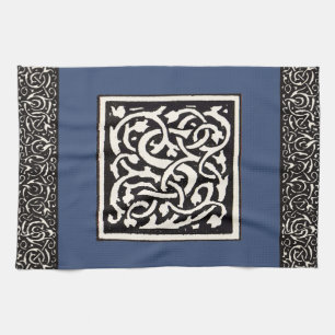 Vintages Monogram S Art Nouveau Handtuch