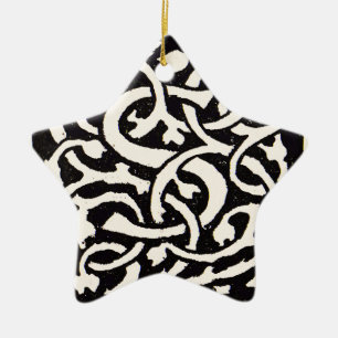 Vintages Monogram S Art Nouveau Keramik Ornament