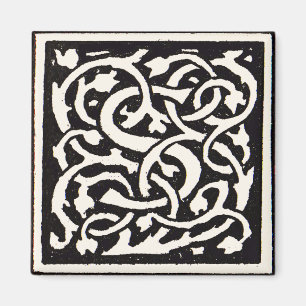 Vintages Monogram S Art Nouveau Magnet