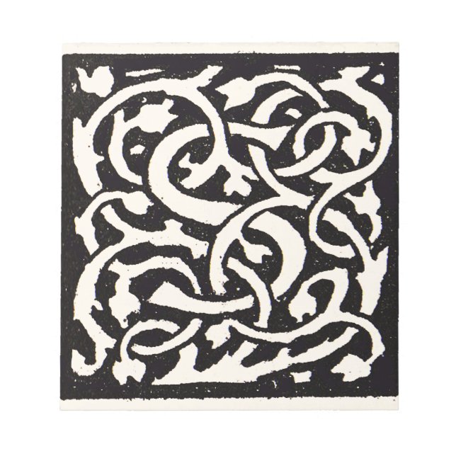 Vintages Monogram S Art Nouveau Notizblock (Vorderseite)