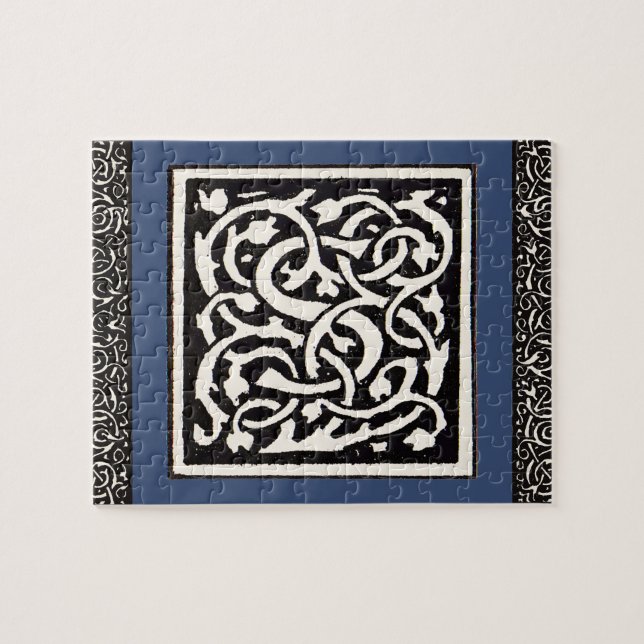 Vintages Monogram S Art Nouveau Puzzle (Horizontal)