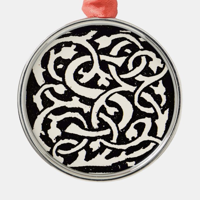 Vintages Monogram S Art Nouveau Silbernes Ornament (Vorne)