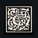 Vintages Monogramm C Jugendstil Erinnerungskiste<br><div class="desc">Jugendstilbriefe - Monogramme aus der Kunst- und Handwerksbewegung Dieser Buchstabe C ist ein robustes Monogramm C,  umgeben von einem handgezeichnet Weinmuster,  das erstmals 1901 in der Kunst- und Handwerksbewegung im Jugendstil veröffentlicht wurde.</div>