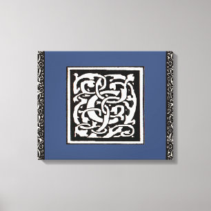 Vintages Monogramm C Jugendstil Leinwanddruck